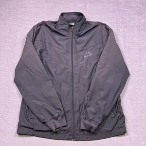VTG Nike Y2K Sportswear Windbreaker Jacket Gray Full Zip Mens XL Lightweight